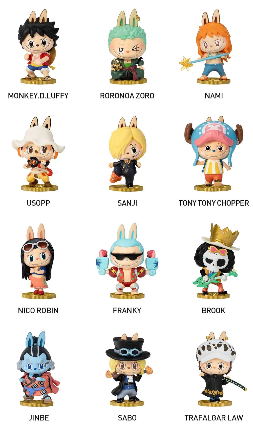 Pop Mart Labubu x One Piece Vinyl Figures