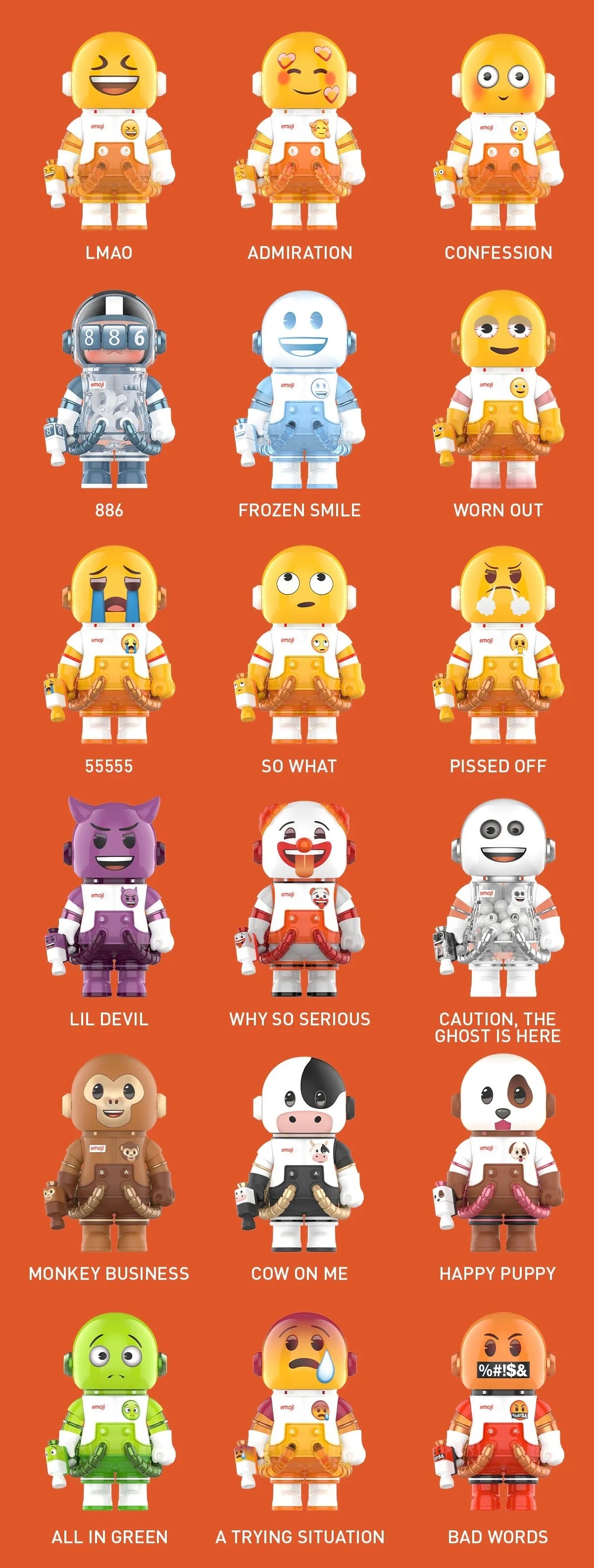 Pop Mart Space Molly Emoji Series